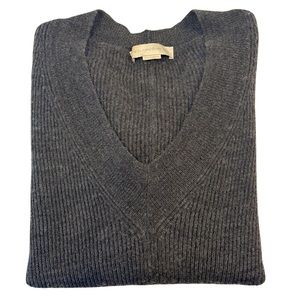 STELLA MCCARTNEY: Grey Alpaca V’Neck Sweater Sz: 40